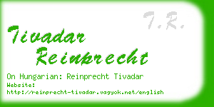 tivadar reinprecht business card